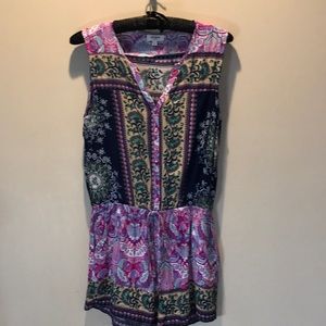 Preloved Umgee Blue Multi Romper Size Large